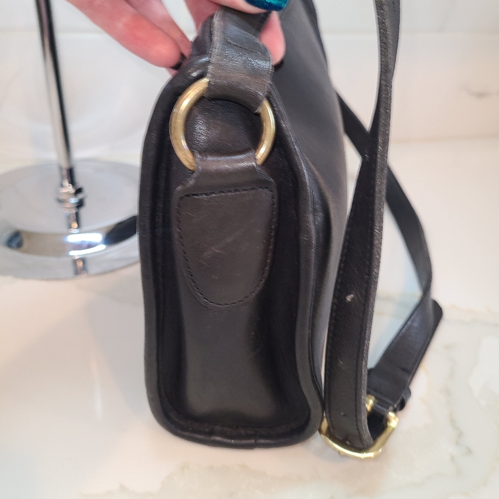 Coach Vintage 1988-93 Austin Black Leather Shoulder Bag 9909 - Picture 8 of 15